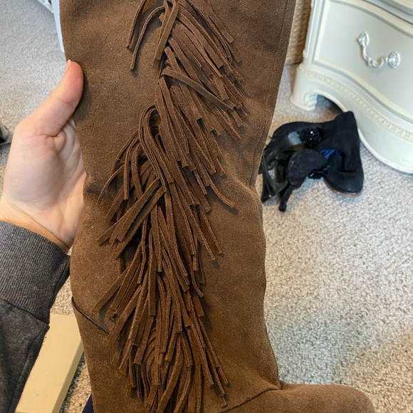 Brown Fringe Boots - Picture 3 of 4